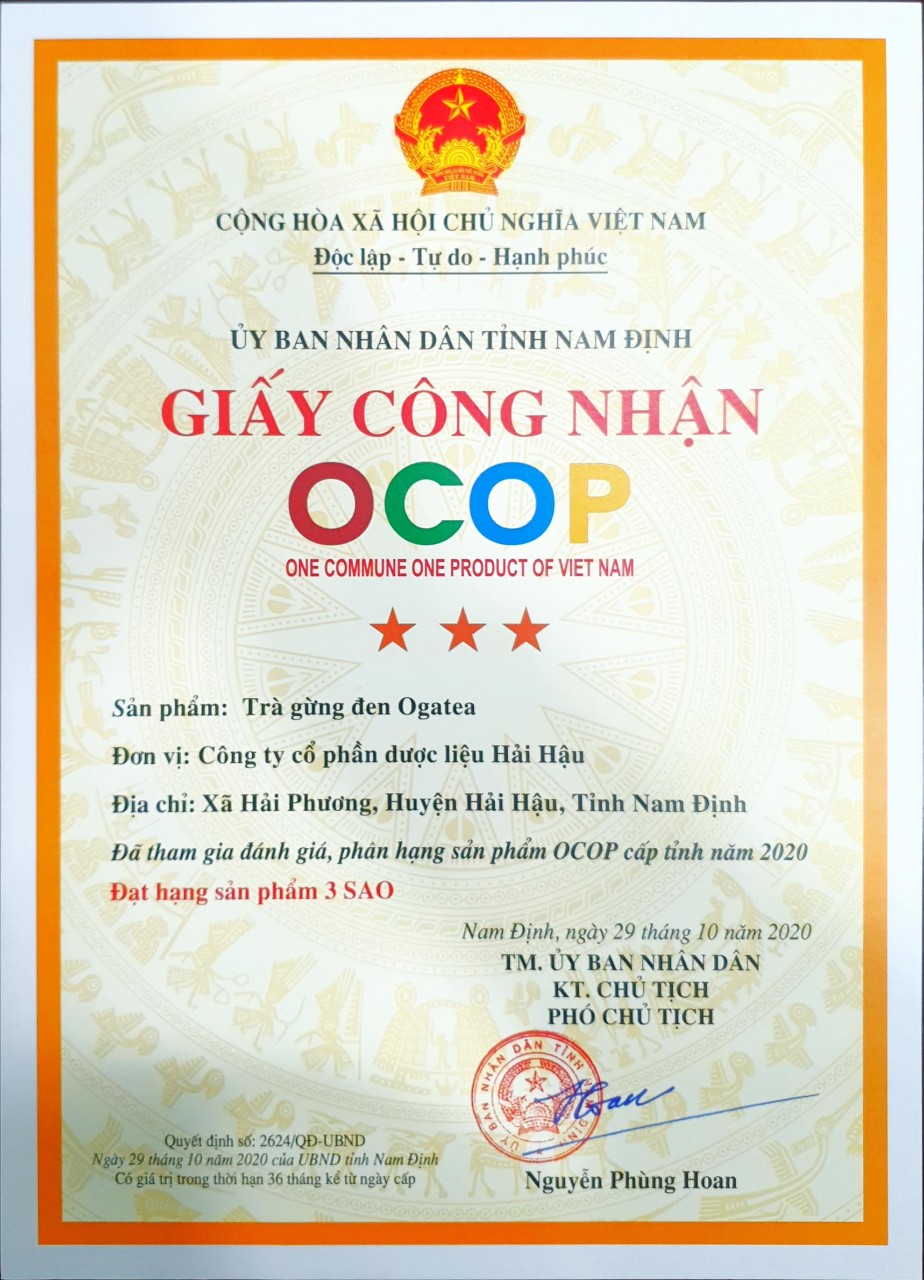 Trà Gừng Đen Ogatea