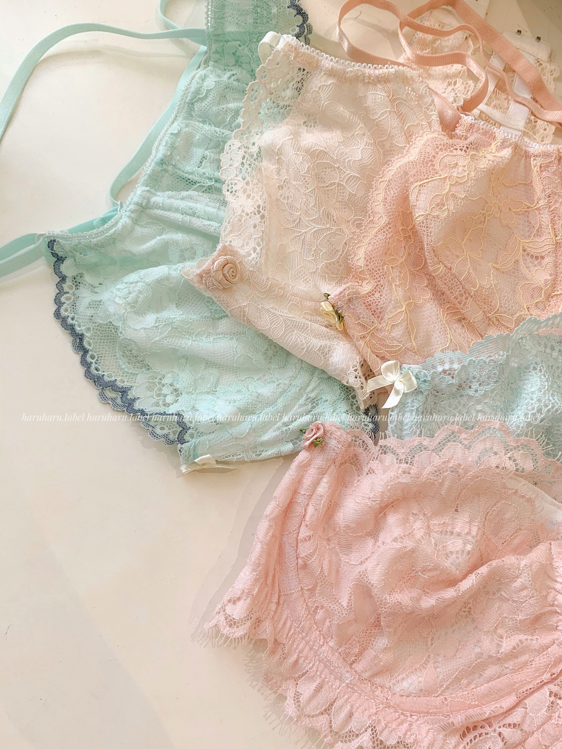 Bluemint - Áo lót ren mềm mại màu Xanh mint Haruharulabel