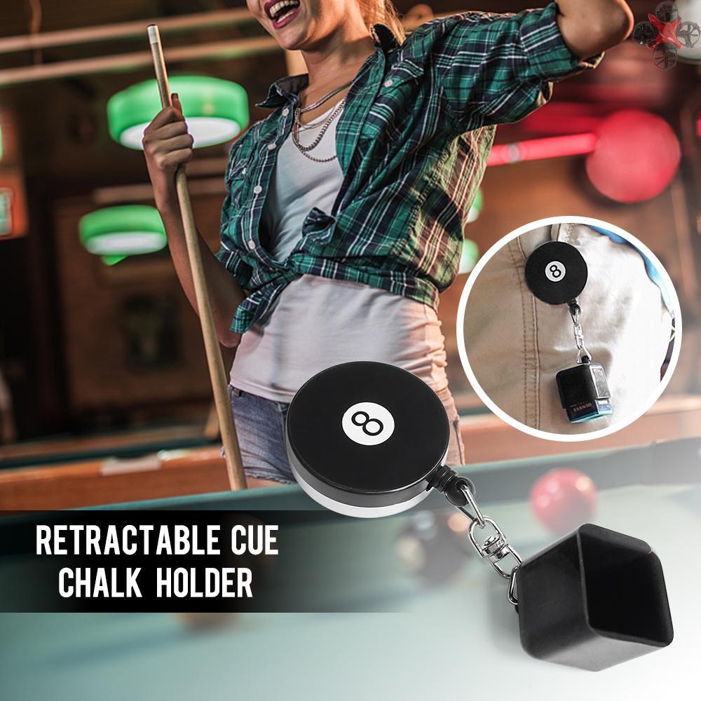 TOP Cue Chalk Clip Snooker Billiards Chalk Holder Retractable Chalk Holder Pool Cue Chalk Case with Clip