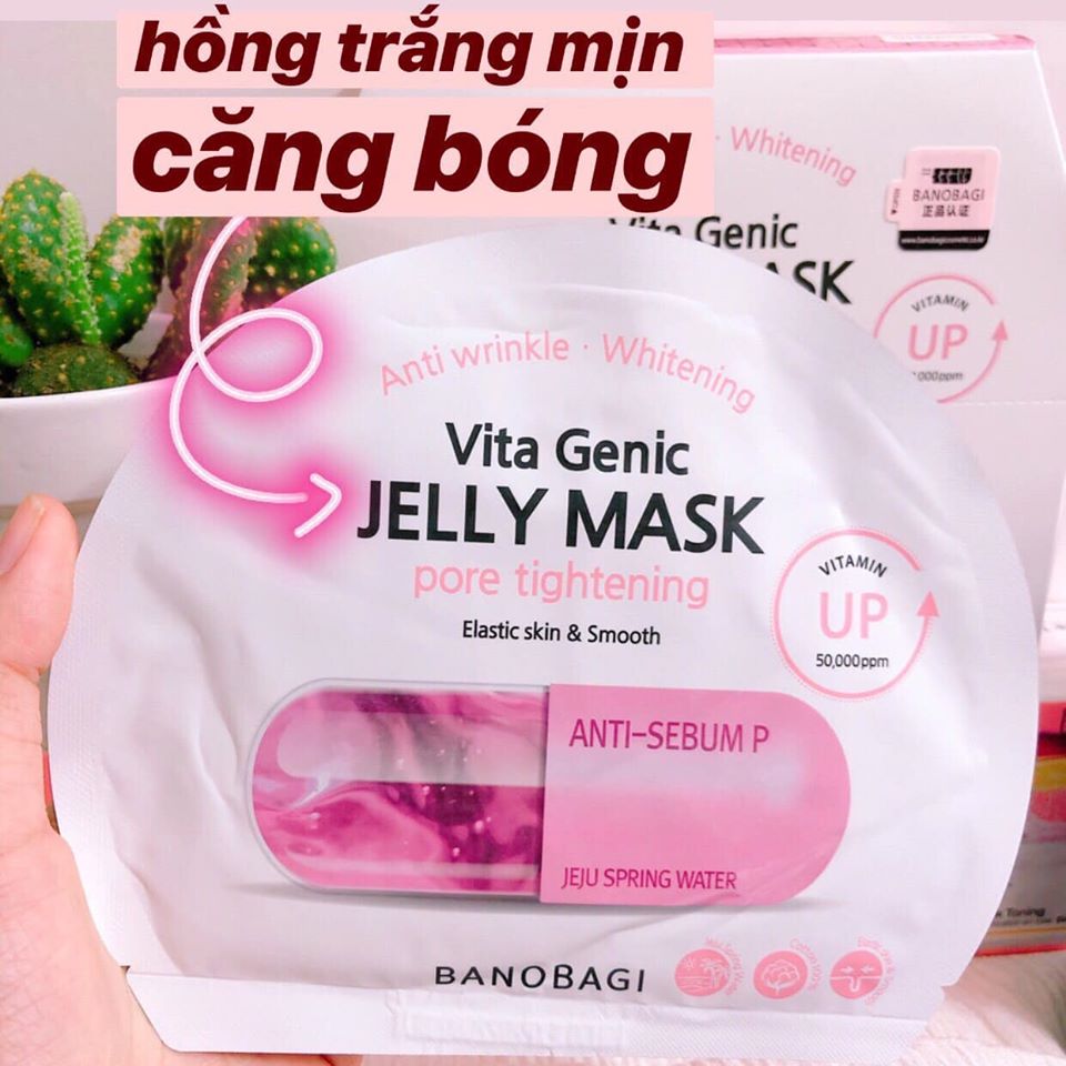 Hộp 10 Mặt nạ dưỡng da BANOBAGI VITA GENIC JELLY  MASK PORE TIGHTENING dưỡng da săn chắc mịn màng