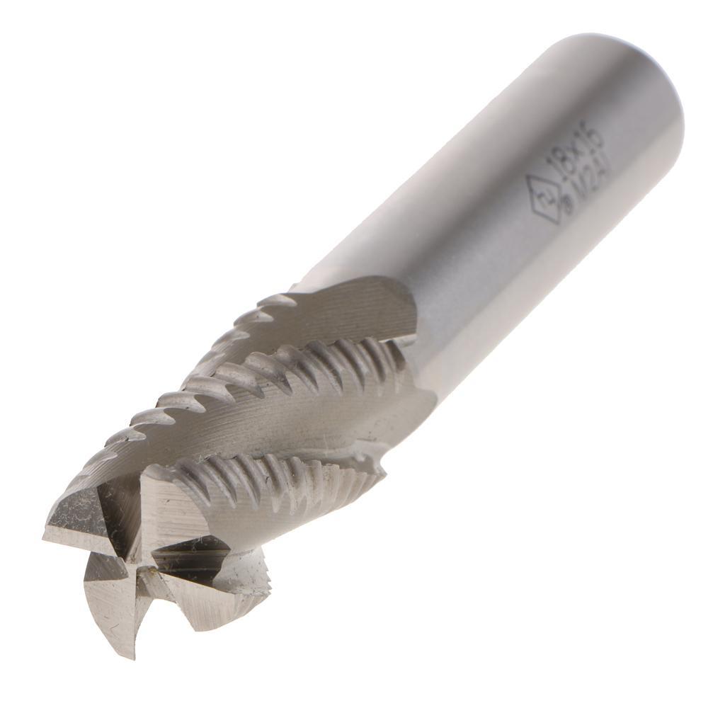 2 Pieces HSS CNC Straight End Mill 4 Flute Thread Milling End Cutter Drill Bit