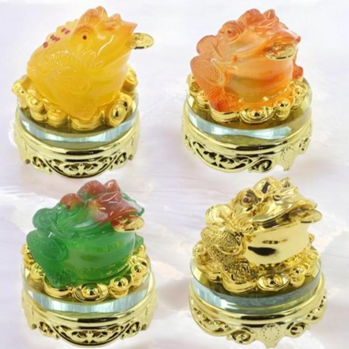 Cặp Cóc Thềm Thừ, Tỳ Hưu Phong Thủy RỒNG VIỆT, Linh Vật Chiêu Tài Đế Kính Xoay 360 Đủ Màu Sắc