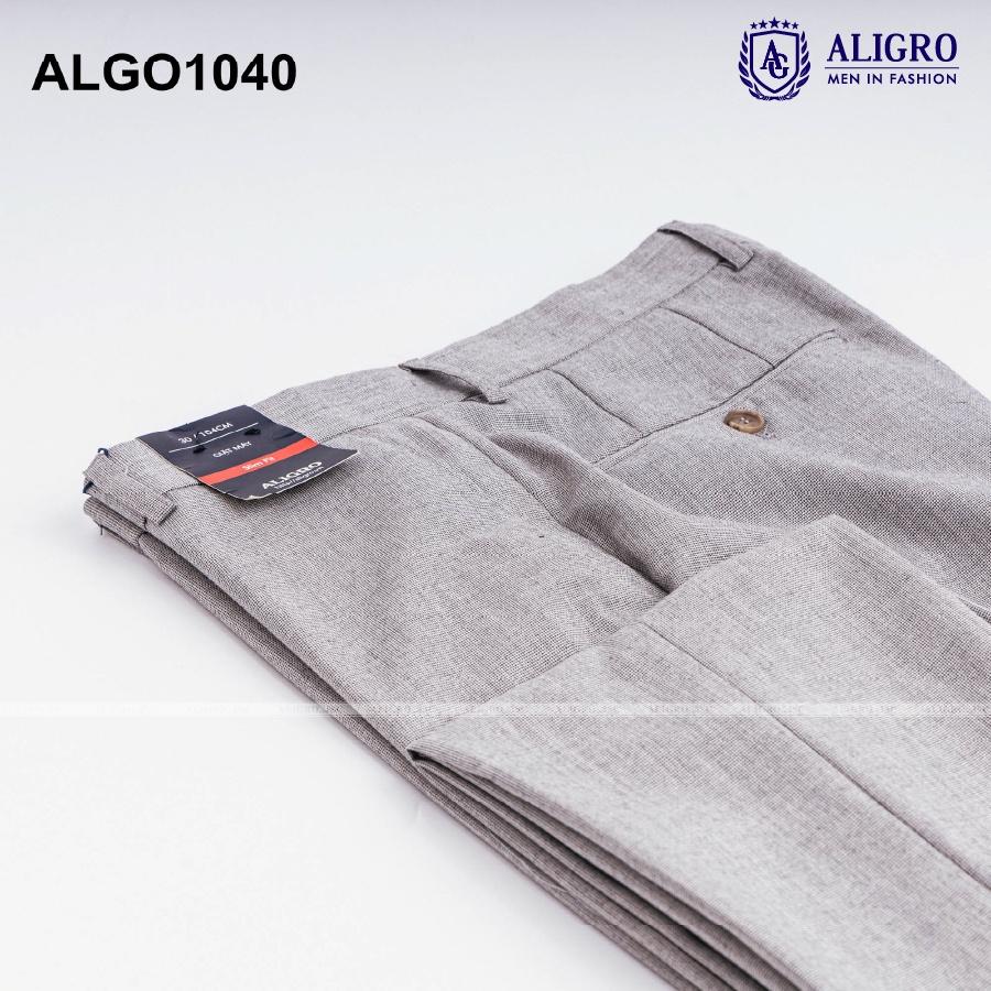 Quần âu nam Aligro màu xám vuông nhỏ, chuẩn form slimfit, tôn dáng ALGO1040