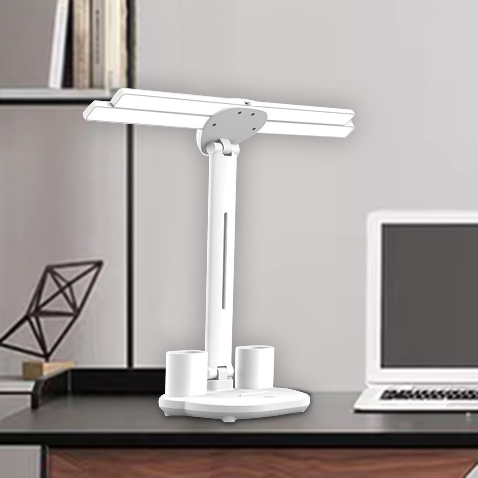 LED Desk Lamp Reading Lights 4 Head Eye Protection Folding Foldable Table Lamp Desktop Lamp for Crafts Reading Bedroom Office