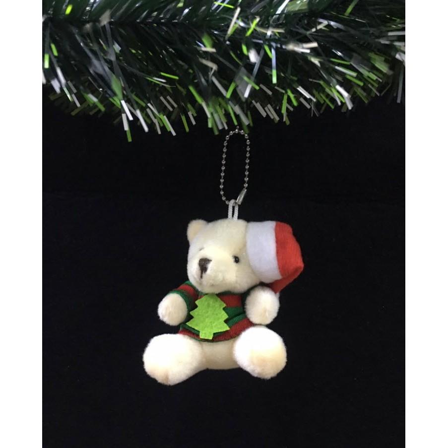 NOEL - GẤU NHỒI BÔNG 8X12CM- TRANG TRÍ GIÁNG SINH NOEL