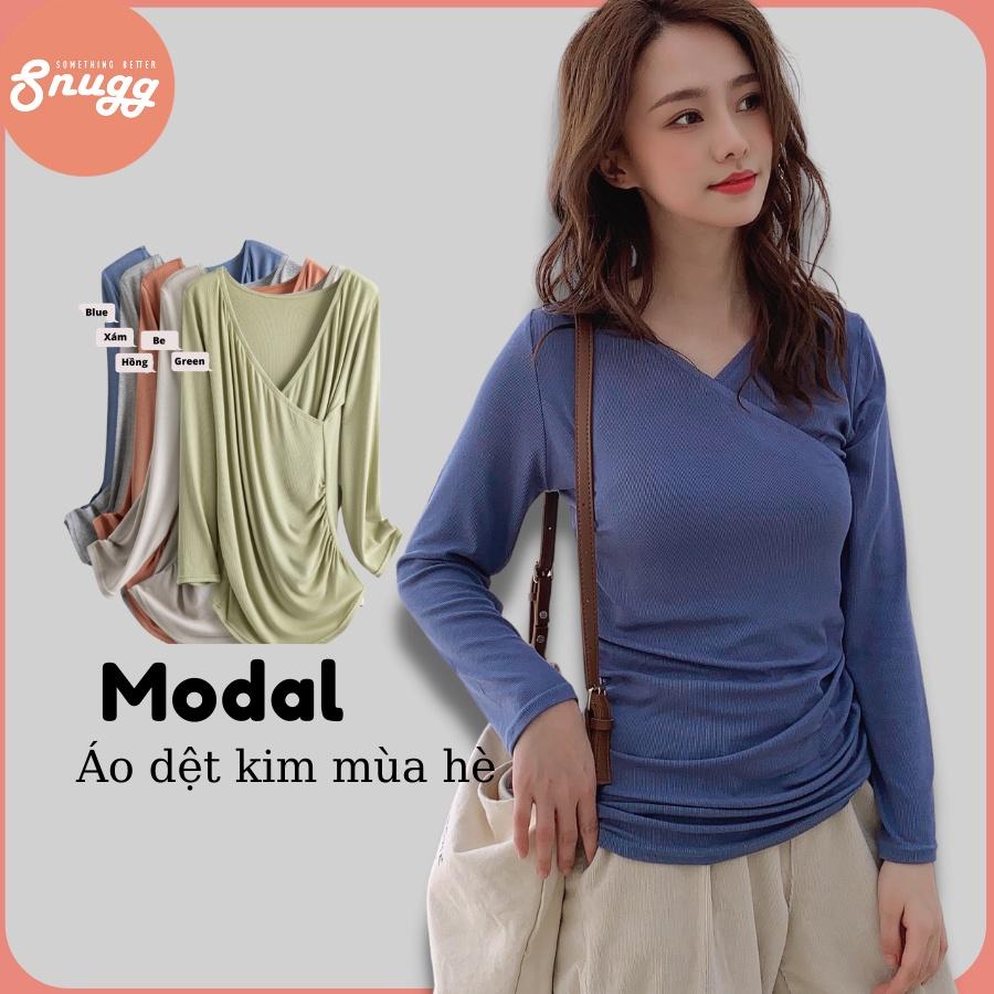 Áo bầu bú Modal dệt kim đôi- Dandelion Snugg hè 2021