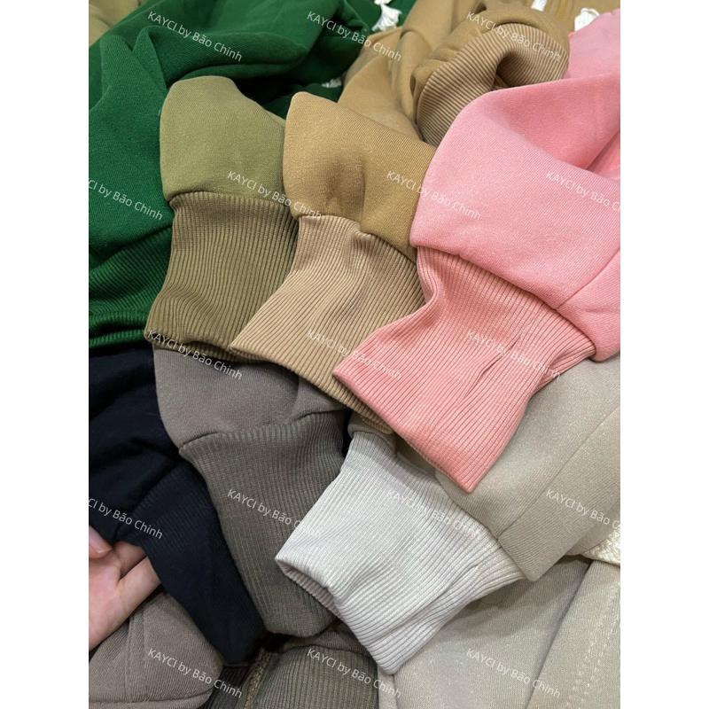 Áo khoác nỉ Xỏ Ngón Dáng Lửng Khoá Kéo Cao 7 Màu Trơn Basic Cao Cấp Chuẩn Loại 1 Chất Dày đẹp thời trang-A2061 - Nâu Đất xỏ ngón