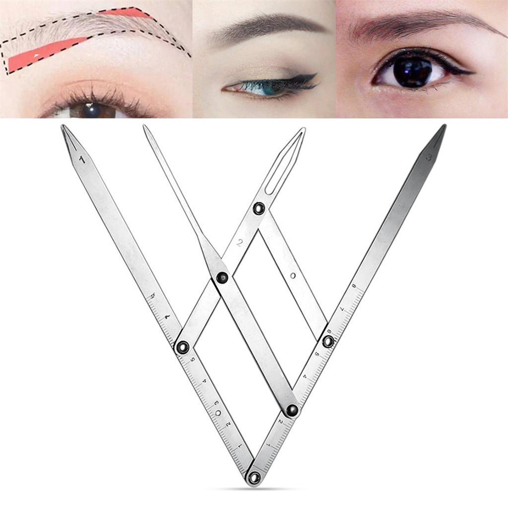 Gold Mean CALIPER Permanent Makeup Eyebrow Ratio Measure Ruler Stencil