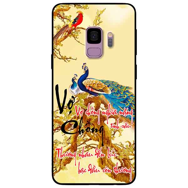 Ốp lưng in cho Samsung S9 Mẫu Thư Pháp Vợ Chồng