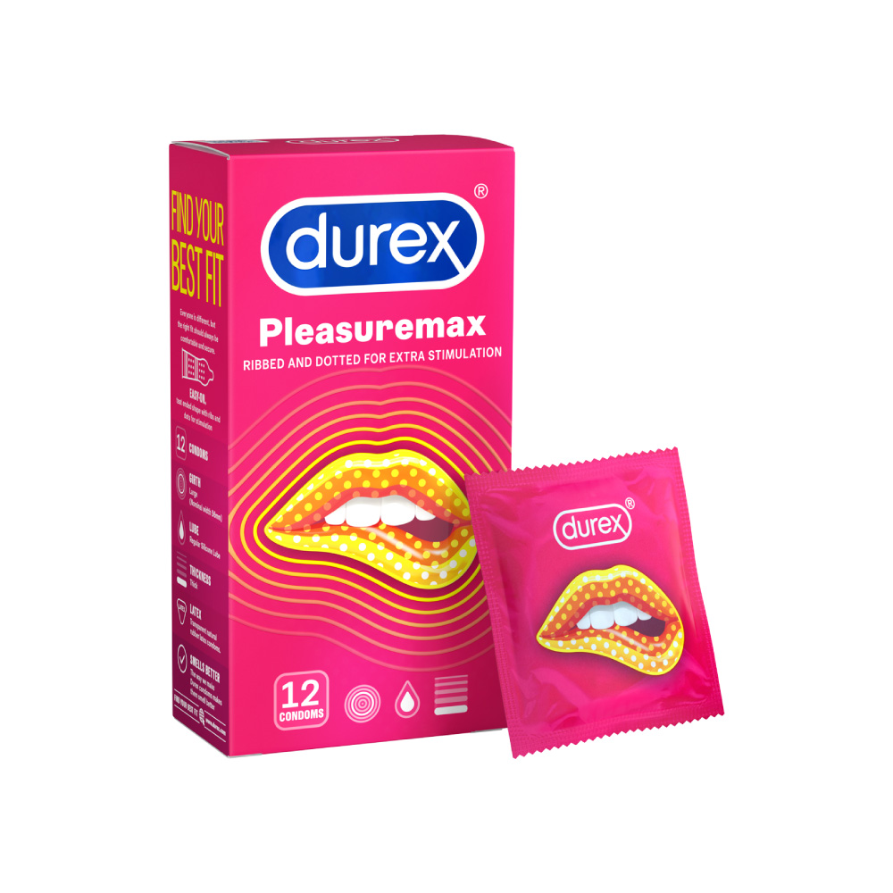 Bao Cao Su Durex Pleasuremax (Hộp 12 Cái)