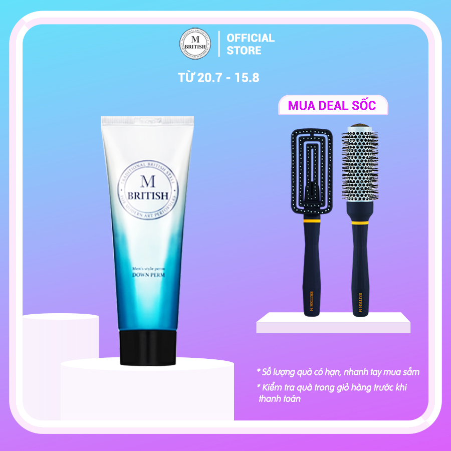 Ép tóc mai chuyên nghiệp cho Nam BRITISH M Men's Style Down Perm - 200g