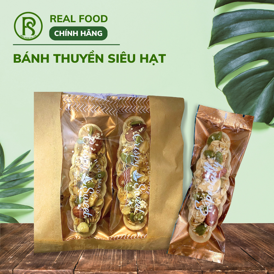 Bánh Thuyền Mix Hạt Dinh Dưỡng ( Siêu Hạt ) REAL FOOD - Tốt cho người ăn kiêng, giảm cân, eat clean