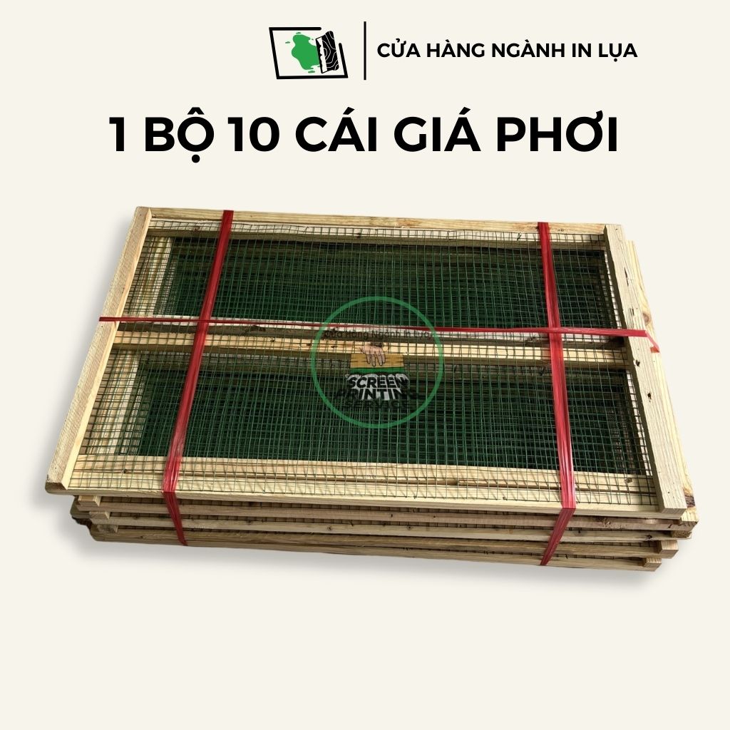 Giá phơi sản phẩm, giá phơi in lụa 10 cái