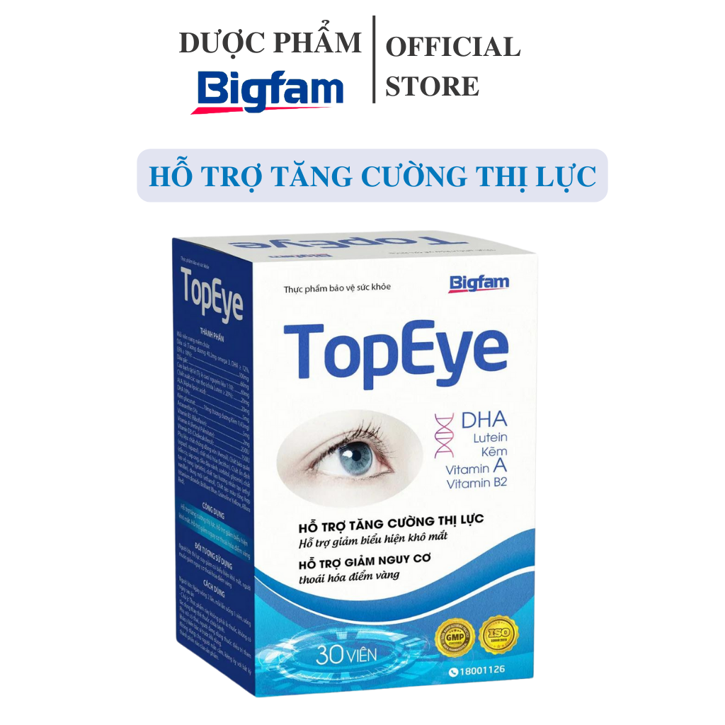 Thực phẩm bảo vệ sức khỏe viên uống bổ mắt Top Eye Bigfam