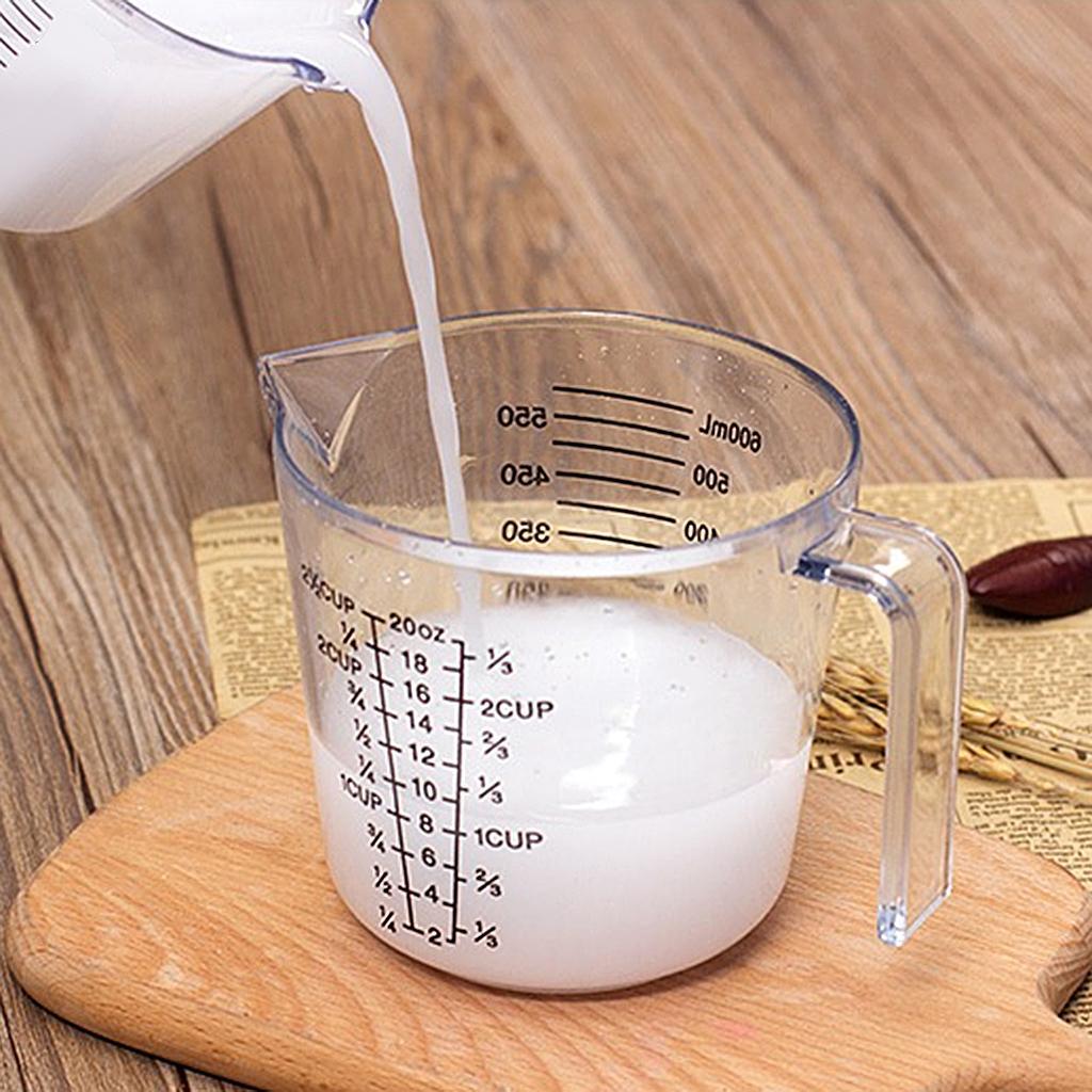 Clear Measuring Cup with Handle and Spout Water Milk Liquid Measure Cooking