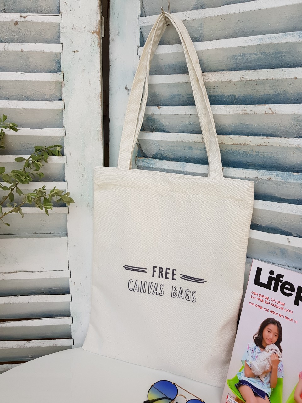 Túi tote vải canvas in chữ free canvas bags