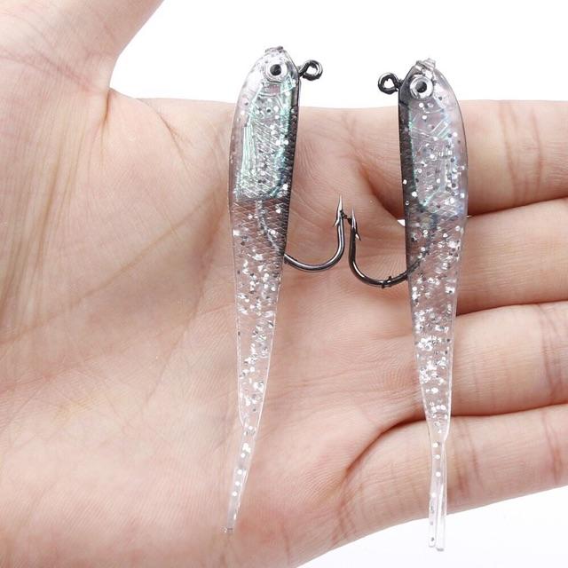 Mồi câu cá có lưỡi có đèn dạ quang cao cấp
