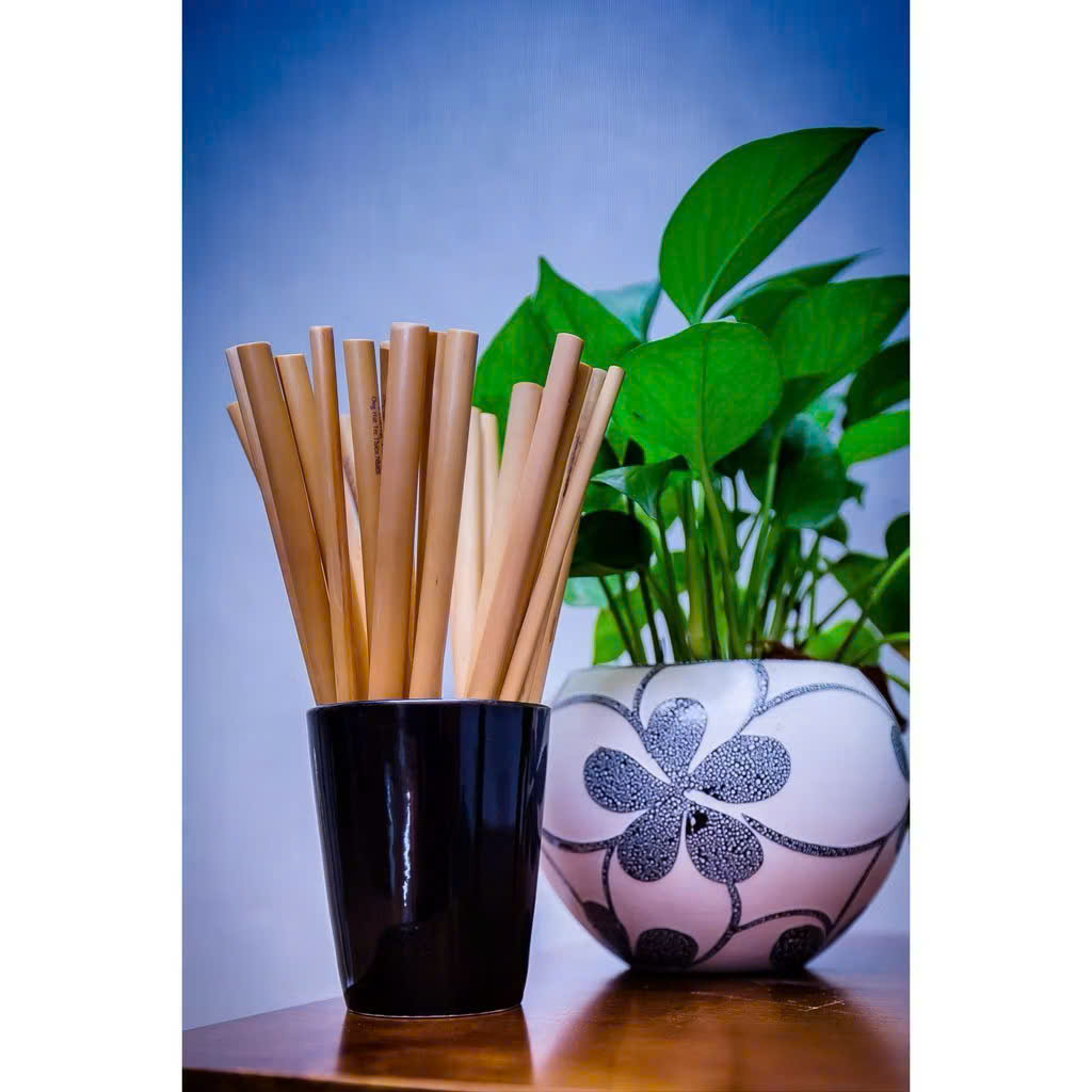 Hộp 15 ống hút tre tự nhiên 12*10cm - An toàn, thân thiện môi trường