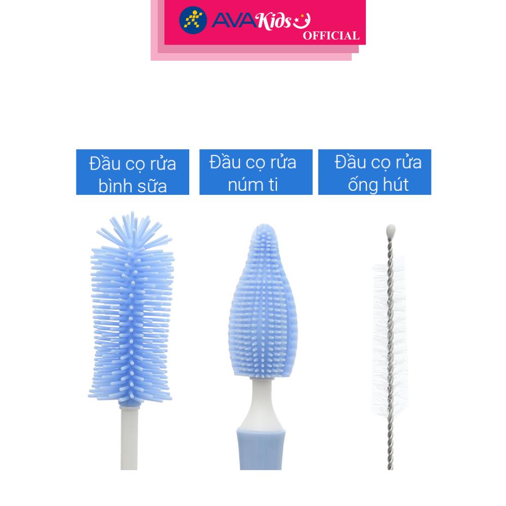 Cọ rửa bình sữa 3 chi tiết TOP KIDS