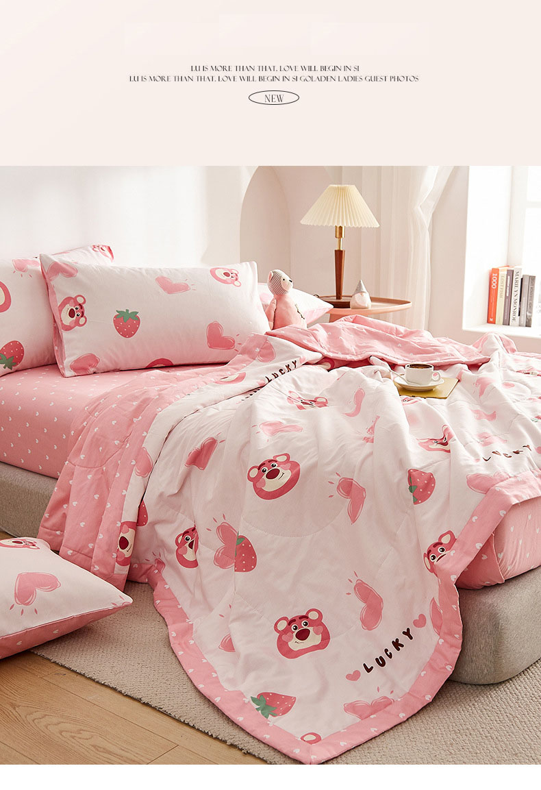 Chăn mỏng mùa thu đông mát mẻ chất liệu 100% cotton nguyên chất mềm mại