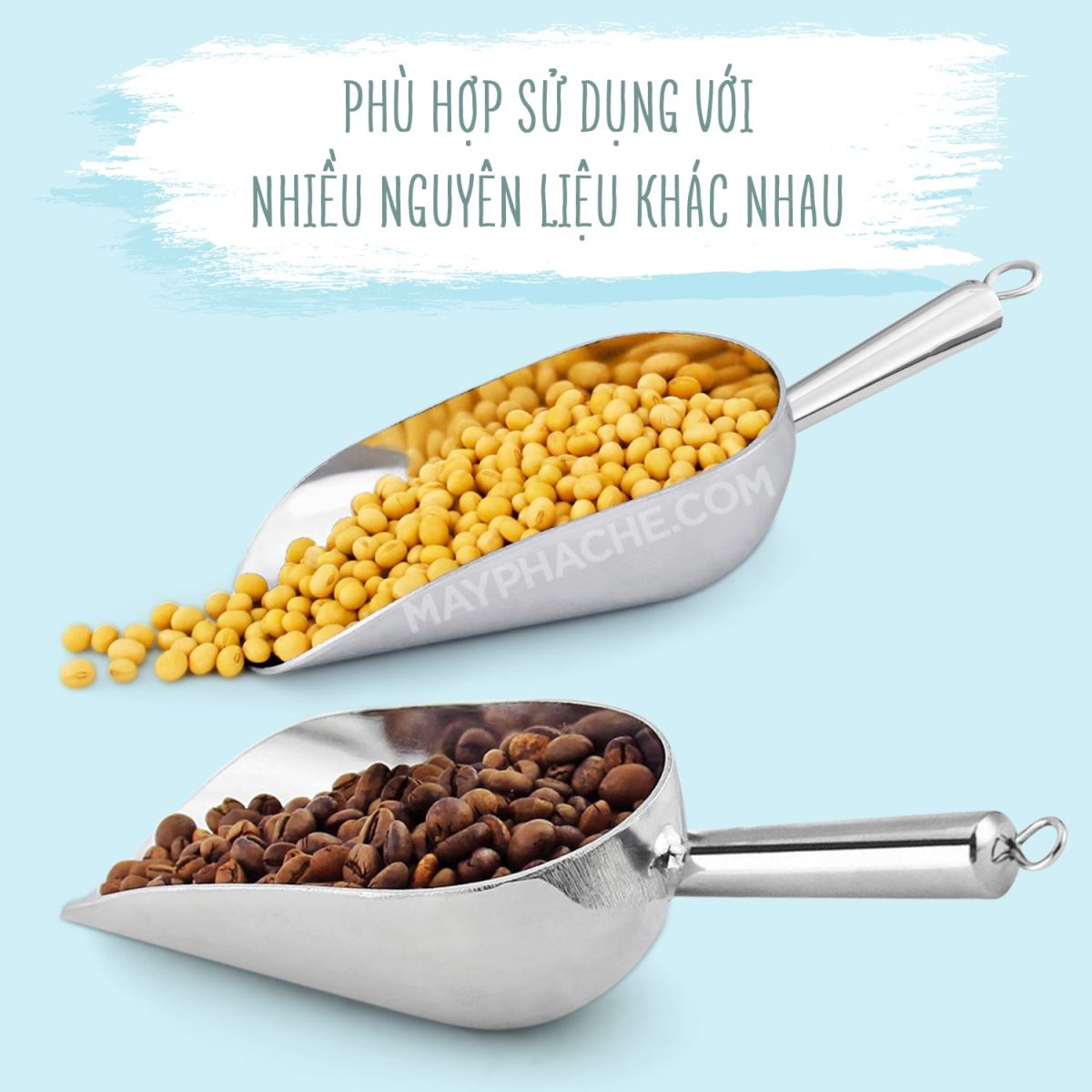 Muôi xúc đá bằng inox