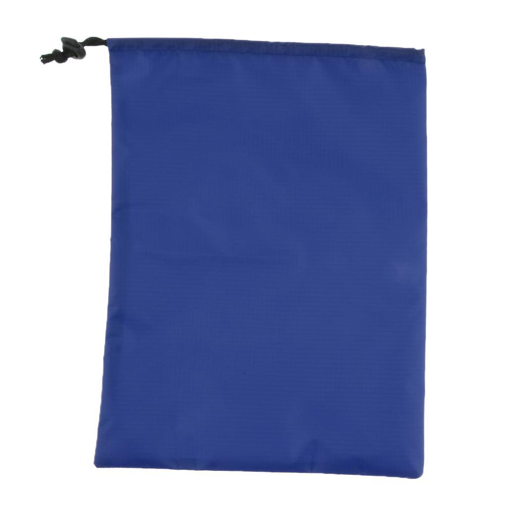 2xWaterproof Drawstring Storage Bag Stuff Bag for Clothes Shoes Royal Blue