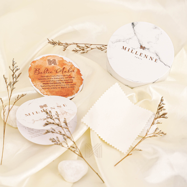 Bông tai Bạc 925 đính Đá Hổ Phách Multifaceted Millenne Paris MLER1032BA