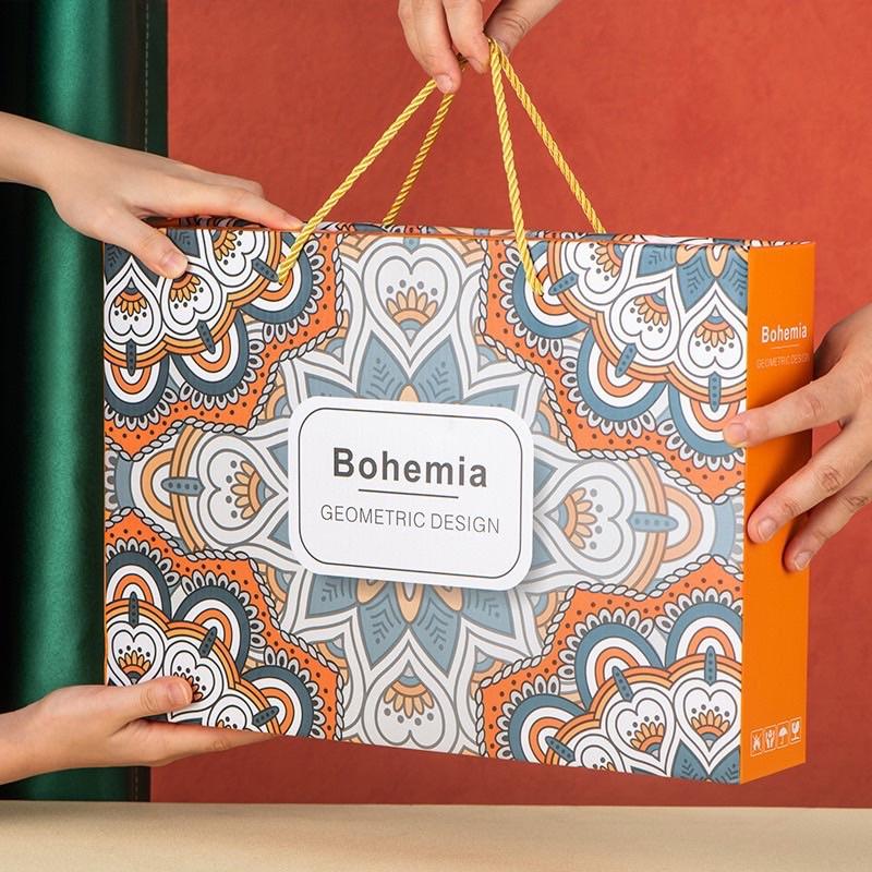 BỘ 6 CHÉN KÈM ĐŨA BOHEMIA HỘP TÚI XÁCH SIÊU ĐẸP ( bộ 6 bát bohemia ) Linhmartvn