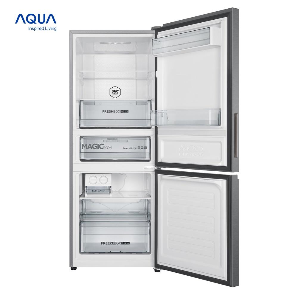 Tủ lạnh ngăn đông dưới Aqua 260 Lít AQR-I298EB(BS) - Hàng chính hãng - Chỉ giao HCM, Hà Nội, Đà Nẵng, Hải Phòng, Bình Dương, Đồng Nai, Cần Thơ