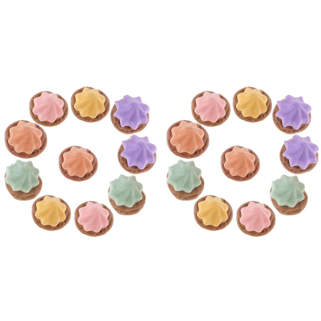 Guangquanstrade 2 Túi Thực Tế Nhỏ Bé Bánh Quy/Bánh Quế Thu Nhỏ Thức Ăn Cho 1:12 Nhà Búp Bê