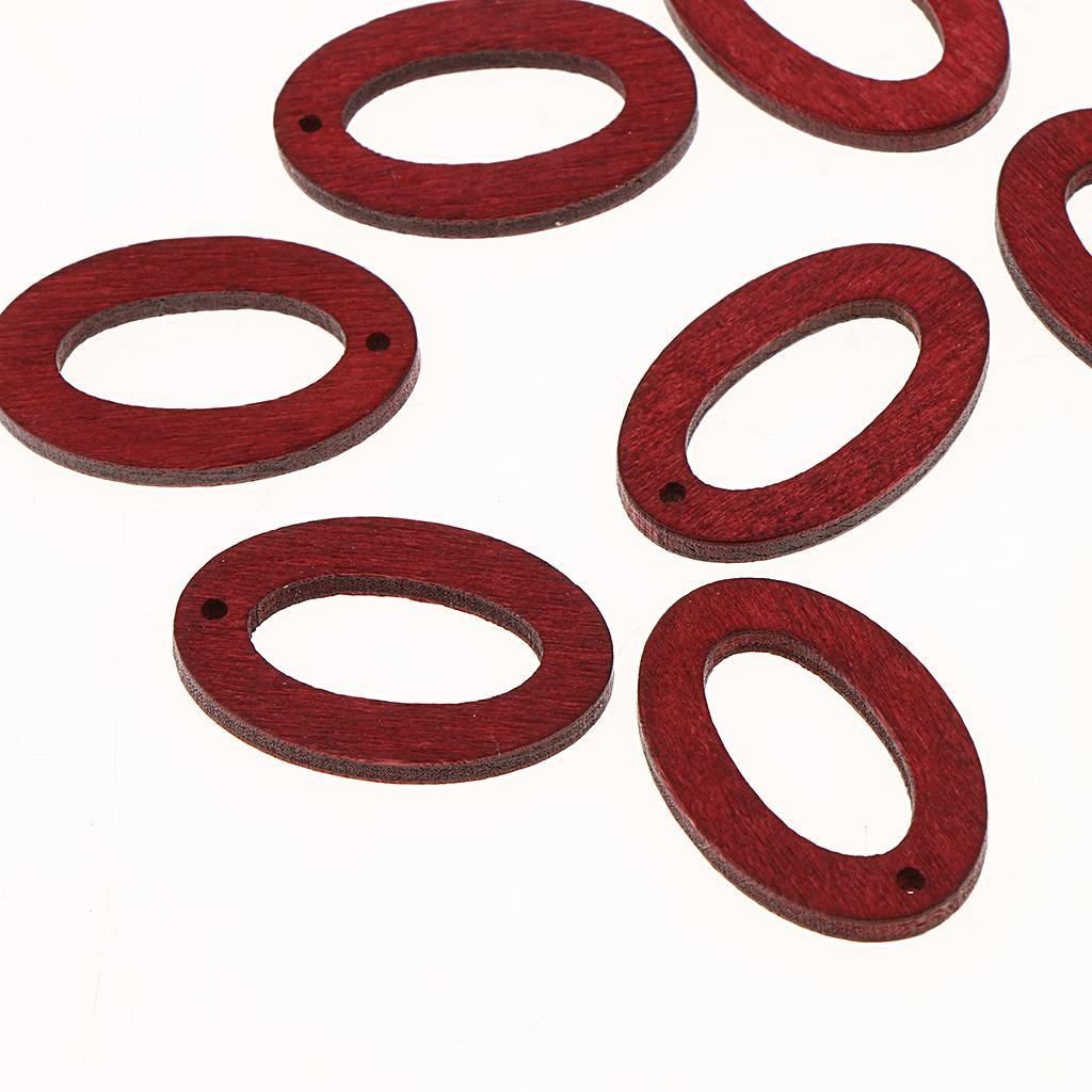 20 Pieces Oval Wooden Earrings Pendants DIY Jewelry Making Charms