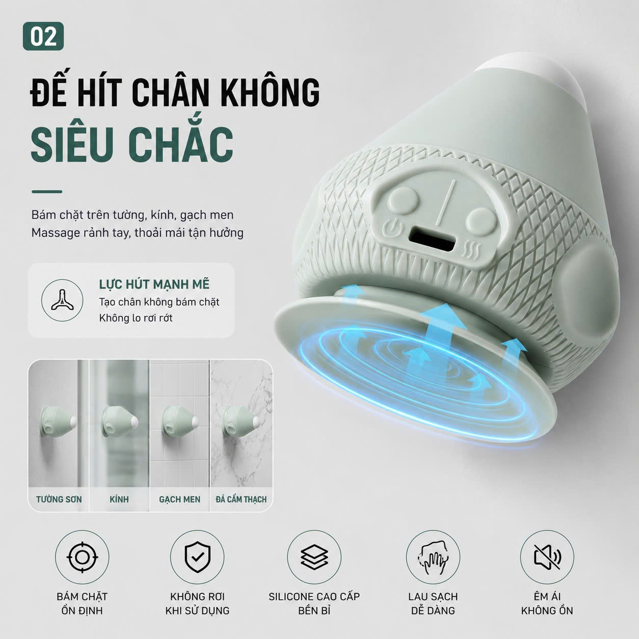 Máy Massage Cổ Vai Gáy Hít Tường Kachi MK470 - Bóng massage huyệt đạo lưng vai - hàng chính hãng