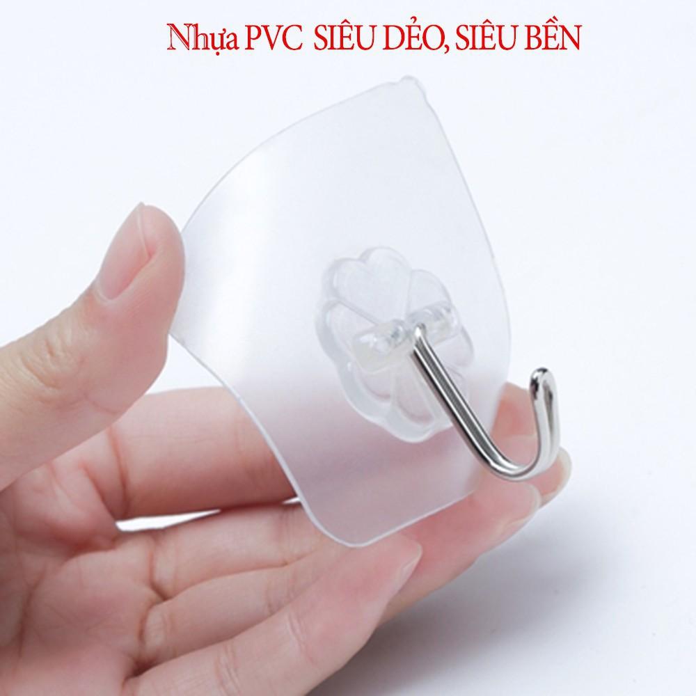 Móc Dán Tường Siêu Dính Trong Suốt Chịu Lực Tốt Treo Tường Chắc Chắn 4x4 cm