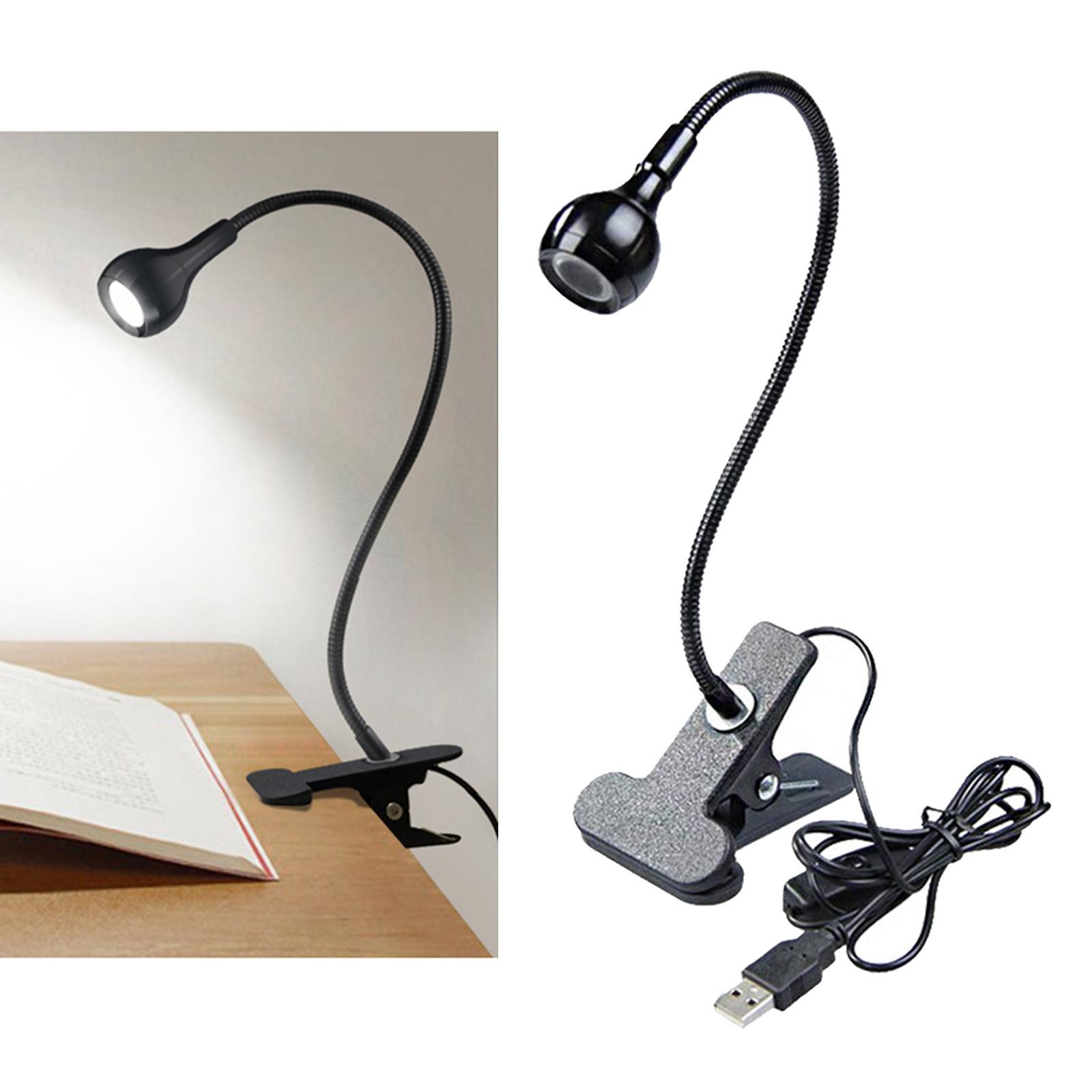 USB Flexible Reading LED Desk Lights Clip-on Table Lamp