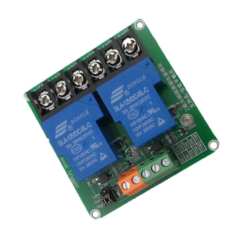2-Way 30A High / Low Level Trigger Relay Module 5V Intelligent Home PLC Auto