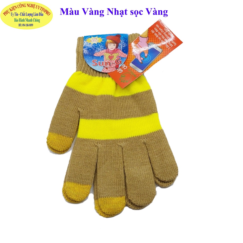 Găng tay len Bao tay len Cảm ứng Nhãn Sun-G Len Acrylic Sử dụng được điện thoại Chống nắng Giữ ấm Bảo vệ da tay SXtại VN