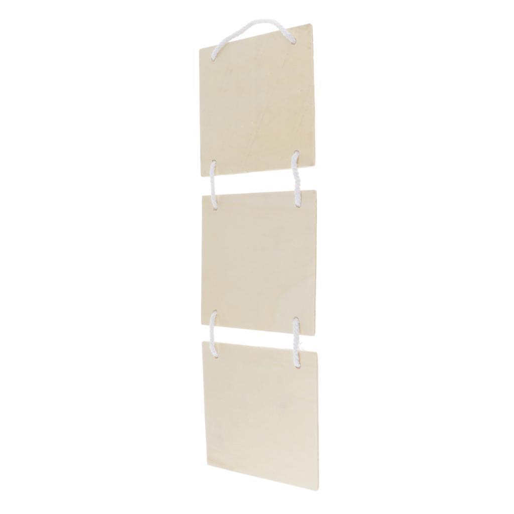Unfinished Wooden Hanging Sign Board Pendant Ornaments Home Christmas Decors