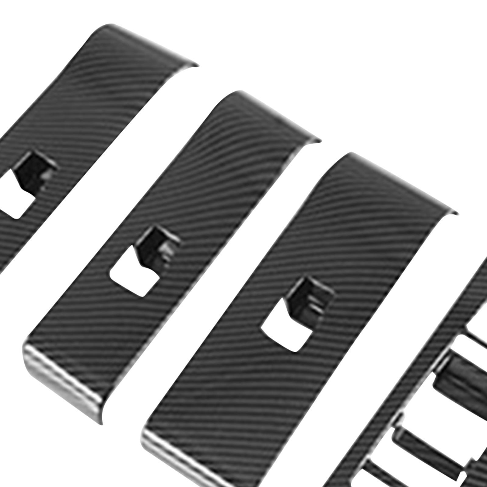Window Switch Button Covers Sticker Carbon Fiber Color Interior Accessories Easy to Install ,PC, Professional, Durable for Car Door Window