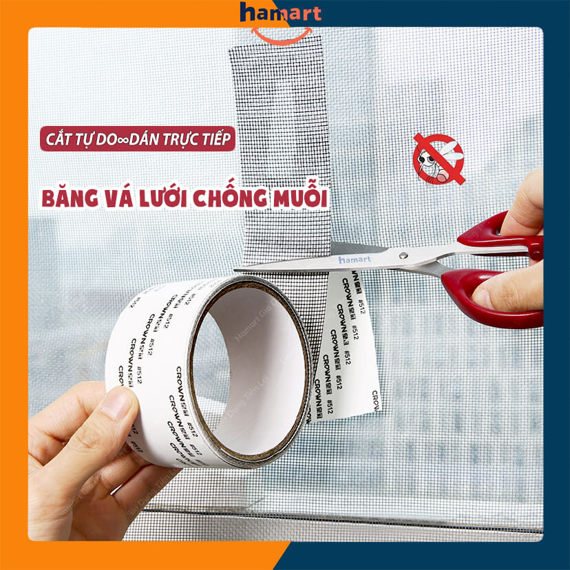 Băng Keo Dán Vá Lưới Chống Muỗi Cửa Sổ Màn Ngủ Chống Côn Trùng Kín Gió Dính Chắc Tiện Lợi