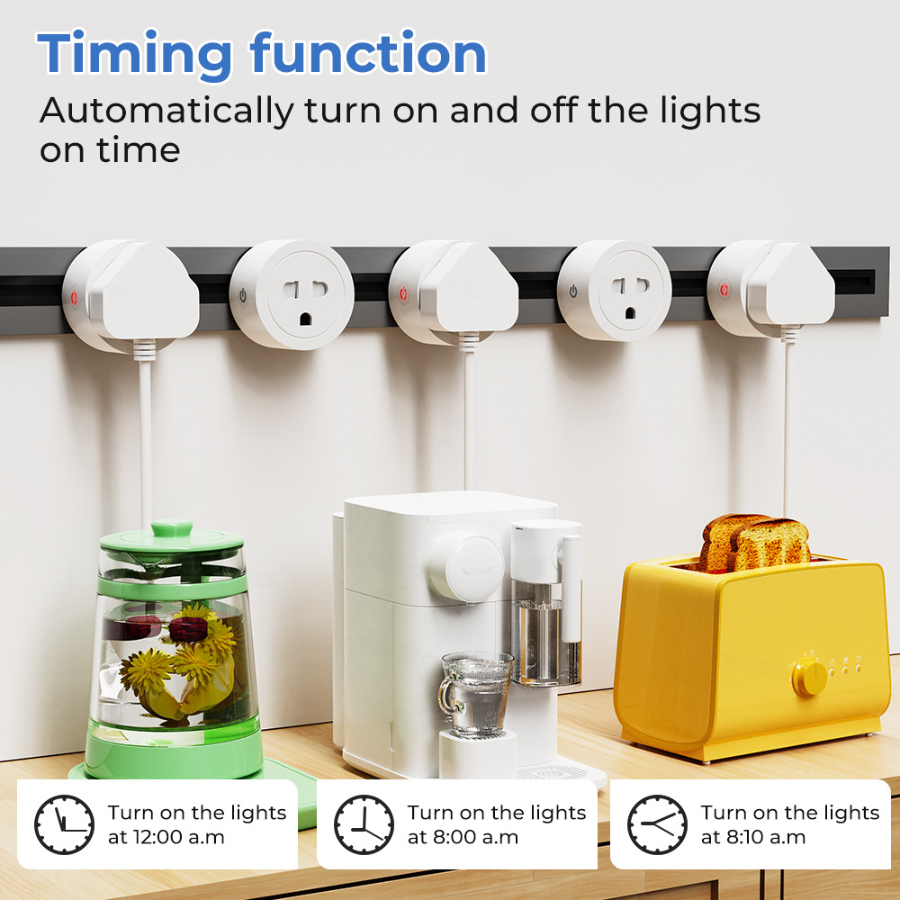 Ổ cắm điện thông minh Vinetteam BSD58 16A kết nối wifi 3G 4G zigbee dùng App Smart life hoặc TUYA hẹn giờ bật tắt điều khiển bằng giọng nói - hàng chính hãng