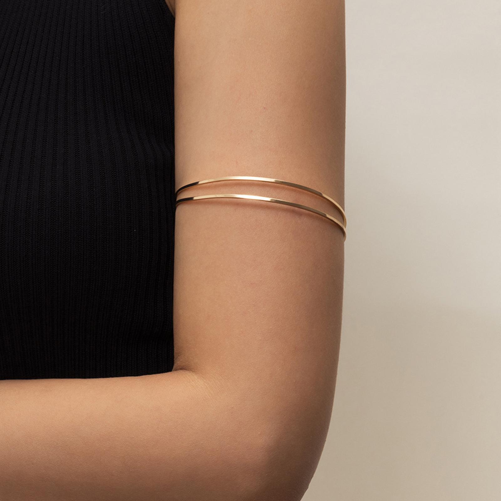Women Arm Bracelet Metal Armlet Upper Arm for Graduation Summer Wedding