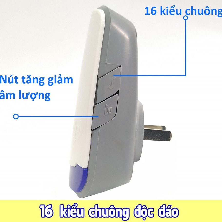 Bộ 5 nút 1 chuông cửa dùng pin không dây Zanka ZK-717 (Hàng chính Hãng )