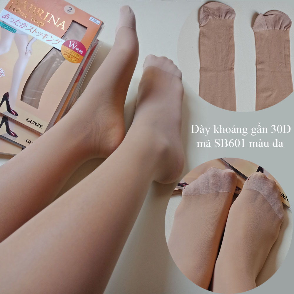 Set 2 đôi quần tất Nhật SABRINA Heat Top tạo nhiệt công nghệ mới Stretch Thermo
