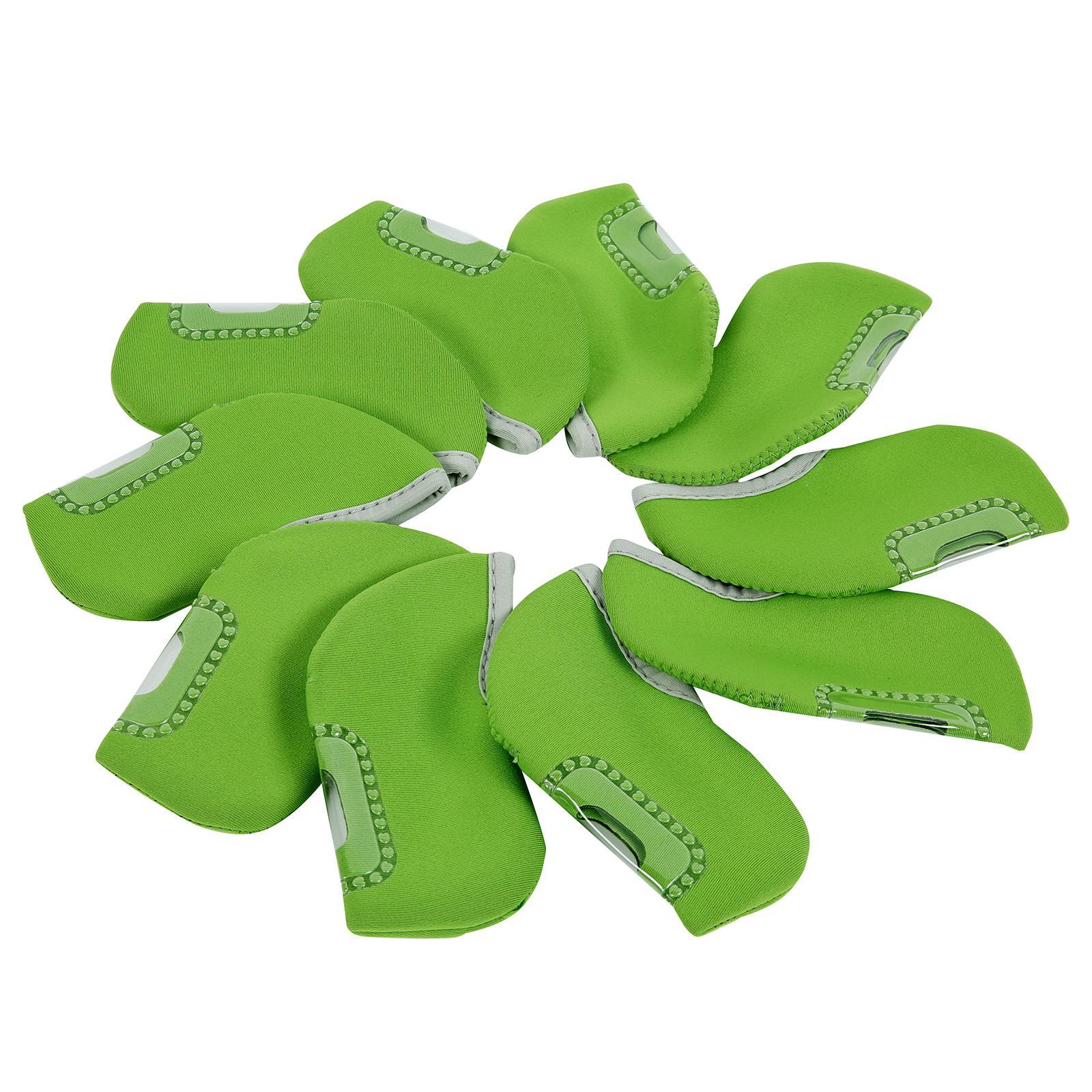 10x Golf Club Headcovers Head Protector Protection Guards Golf Iron Covers Set with Visible Window for Travel Golfer Putters Women Men