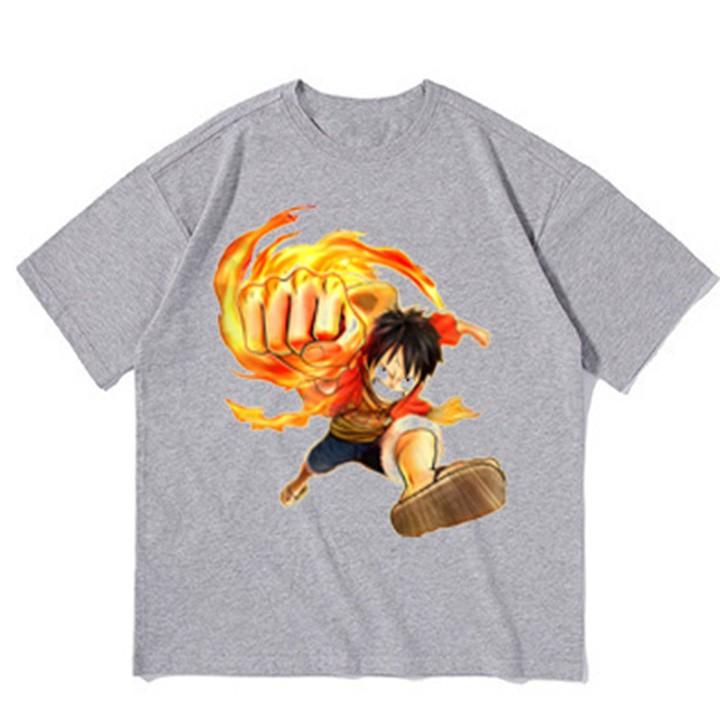 Áo thun bé trai form rộng in hình LUFFY - ATBT17
