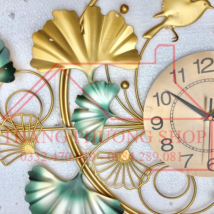 Đồng Hồ Treo Tường Trang Trí Hình Hoa Lá Decor TP-036