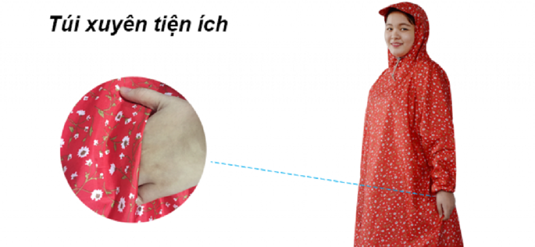 Áo Mưa 1 Người RANDO Cao Cấp Bít Trùm Đầu Vải Dù Không Thấm Nước Có Phản Quang Thời Trang Chính Hãng SỈ CLOSUR