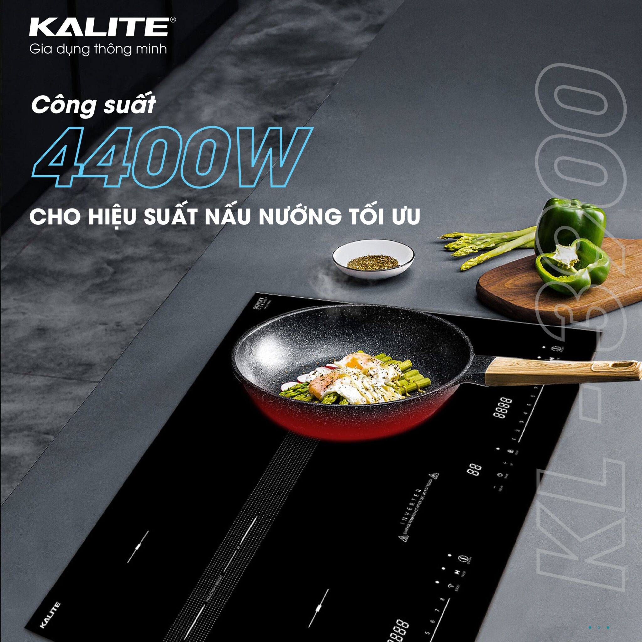 Bếp Từ Đôi Inventer KALITE KL3900 Công Suất 4400W - Hàng Chính Hãng