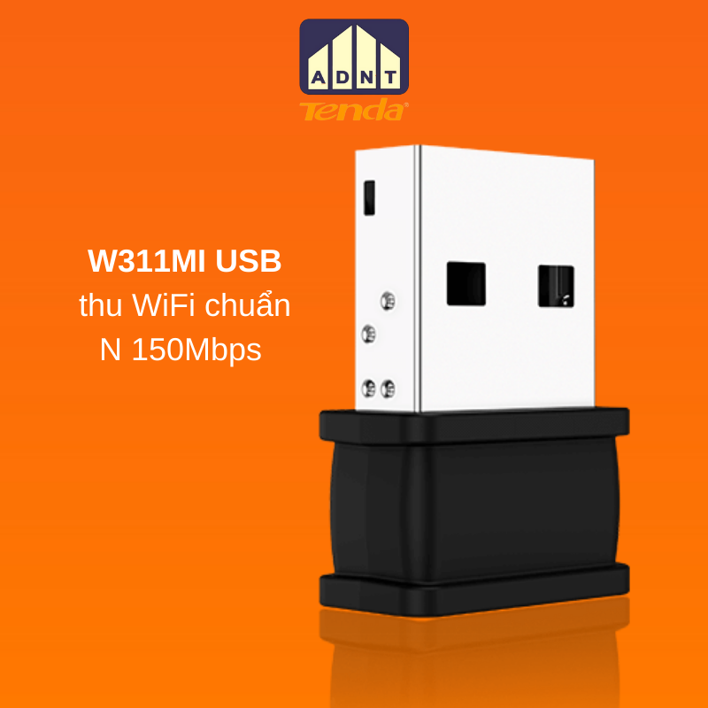 USB wifi bộ thu sóng wifi tốc độ 150 Mbps Wireless 311Mi Tenda hàng chính hãng