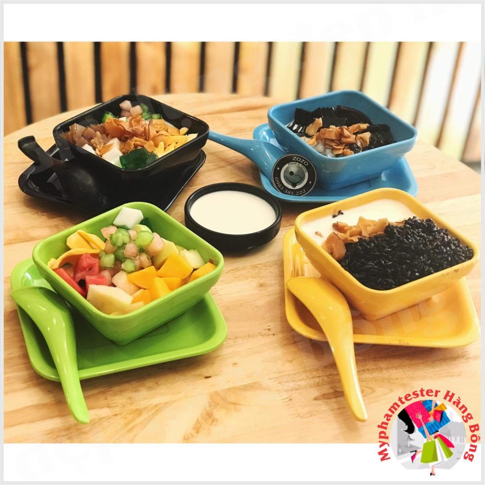 Bộ bát thìa Melamine chuyên dùng sữa chua - chè đà nẵng
